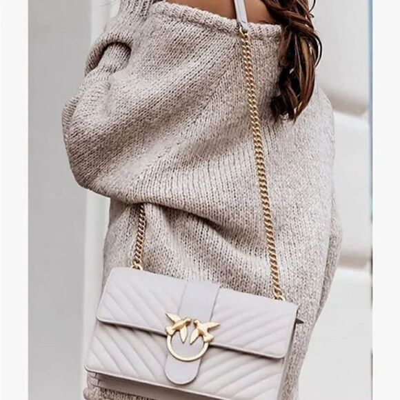 New Wide Crew Neck Ribbed Knitted Oversized Sweater - Picture 3 of 5